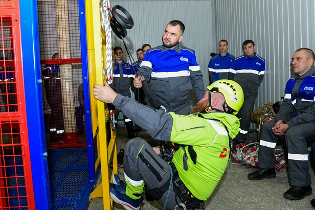 г. Надым.В «Газпром добыча Надым» отработали навыки газоопасных работ на высоте
